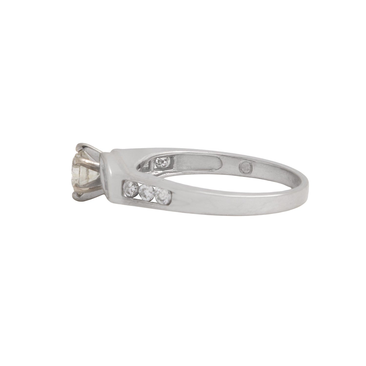 Anillo Solitario Diamantes Baguette