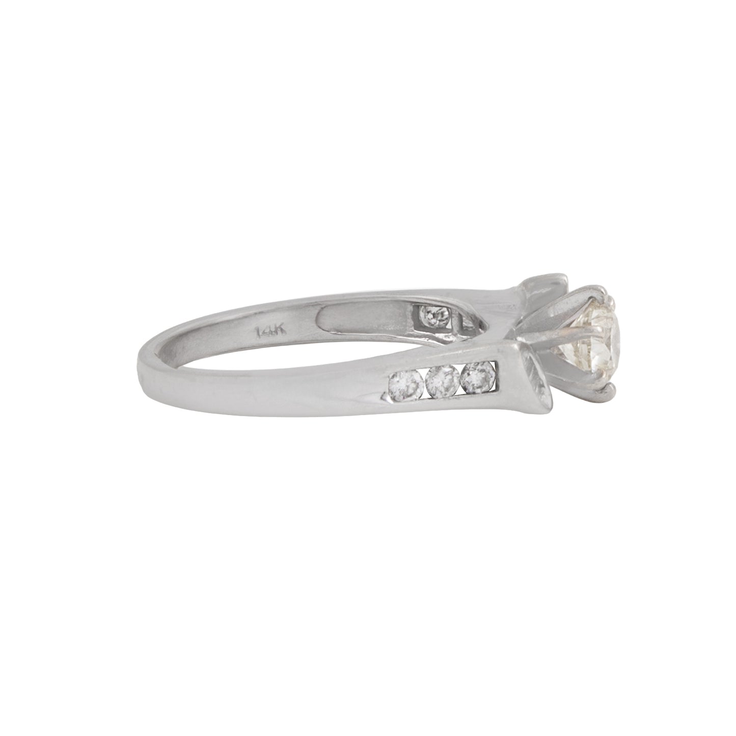 Anillo Solitario Diamantes Baguette