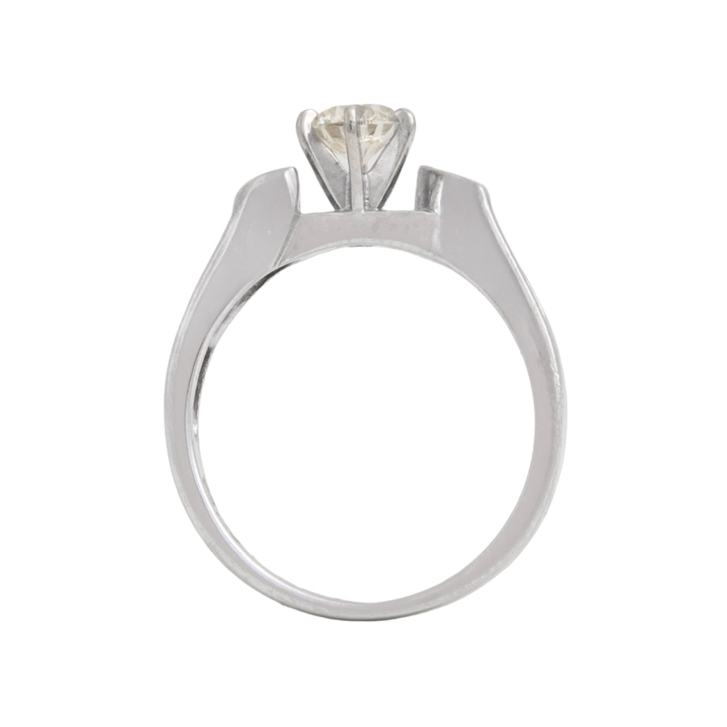 Anillo Solitario Diamantes Baguette