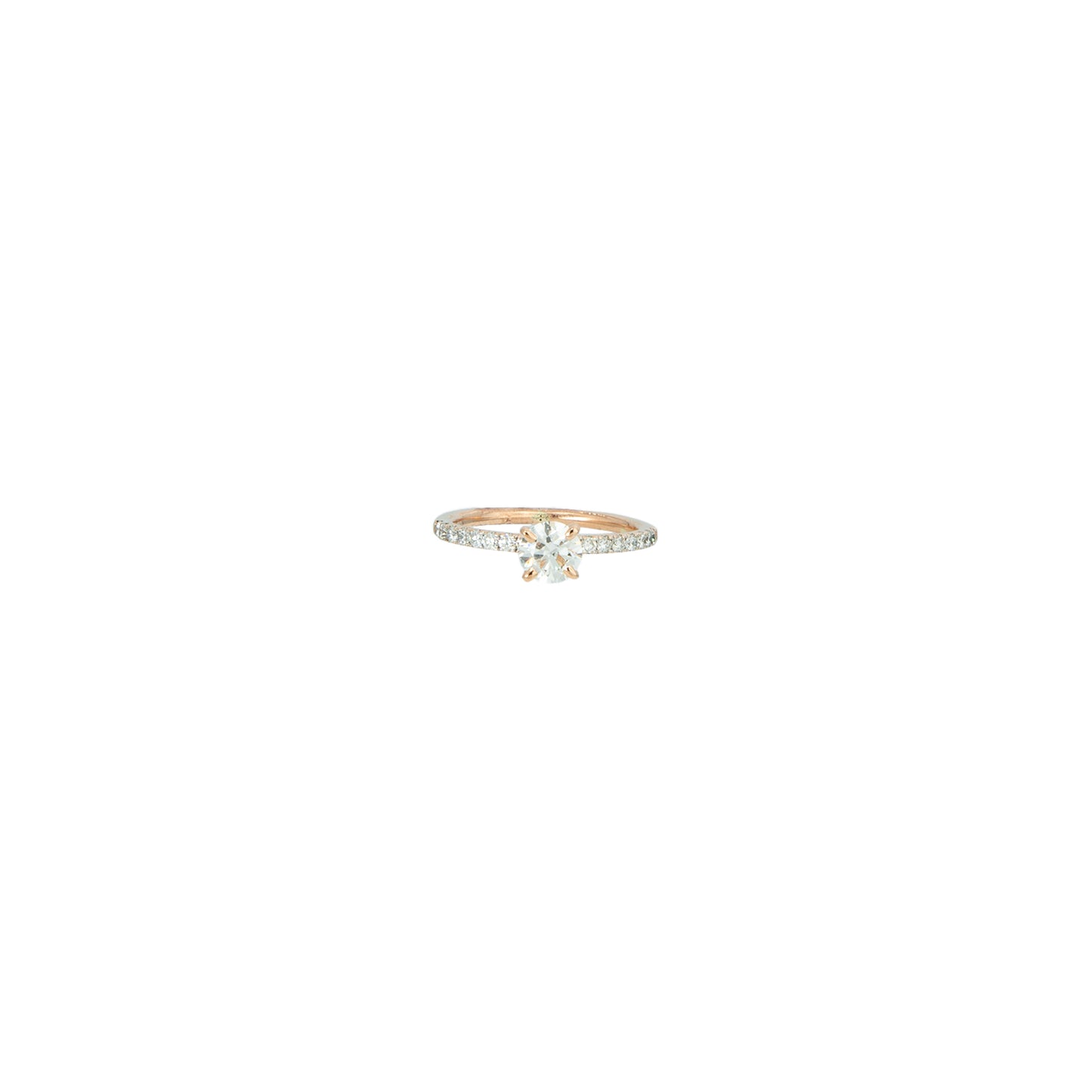 Anillo Solitario Oro Rosa .52 CT