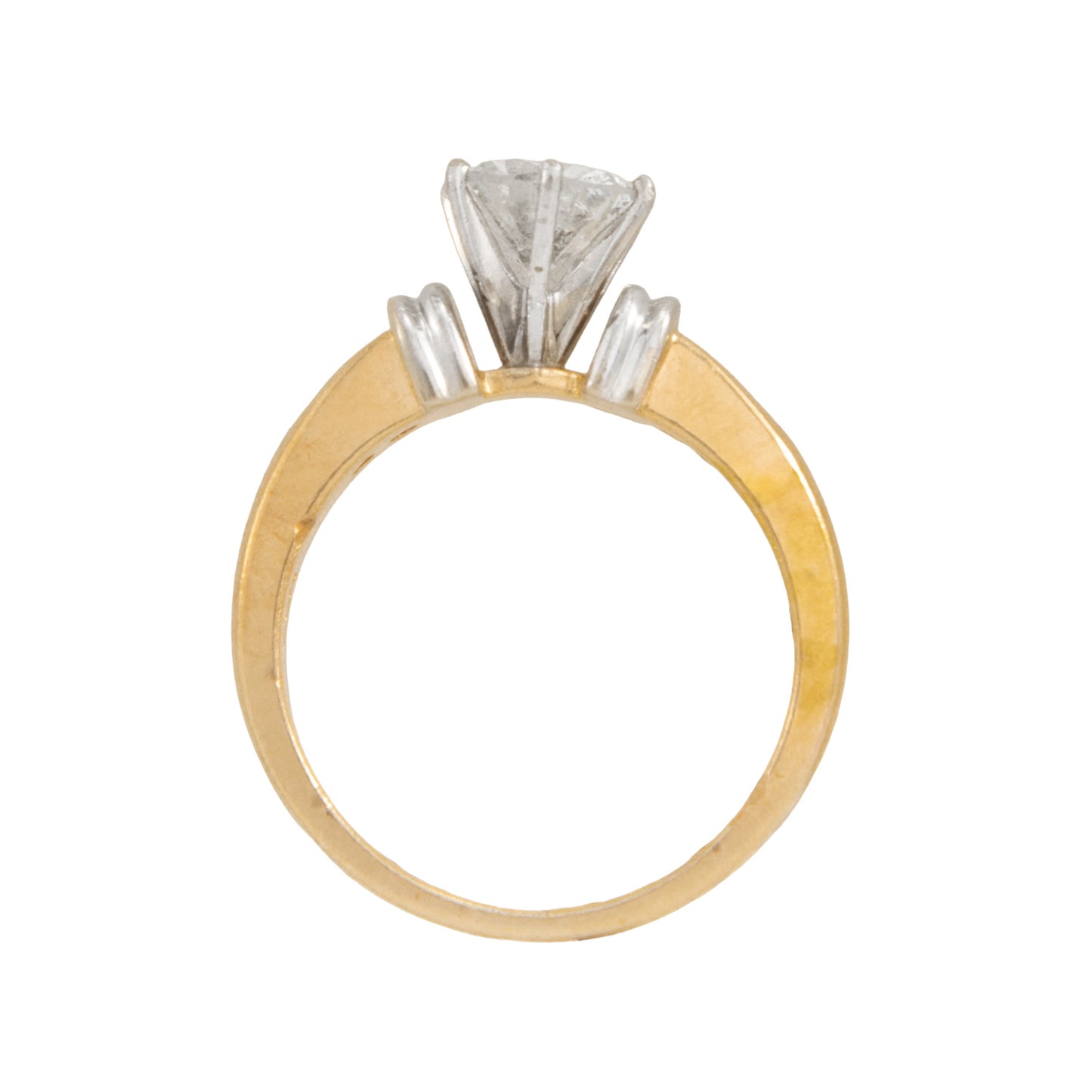 Anillo Solitario Oro Cominado