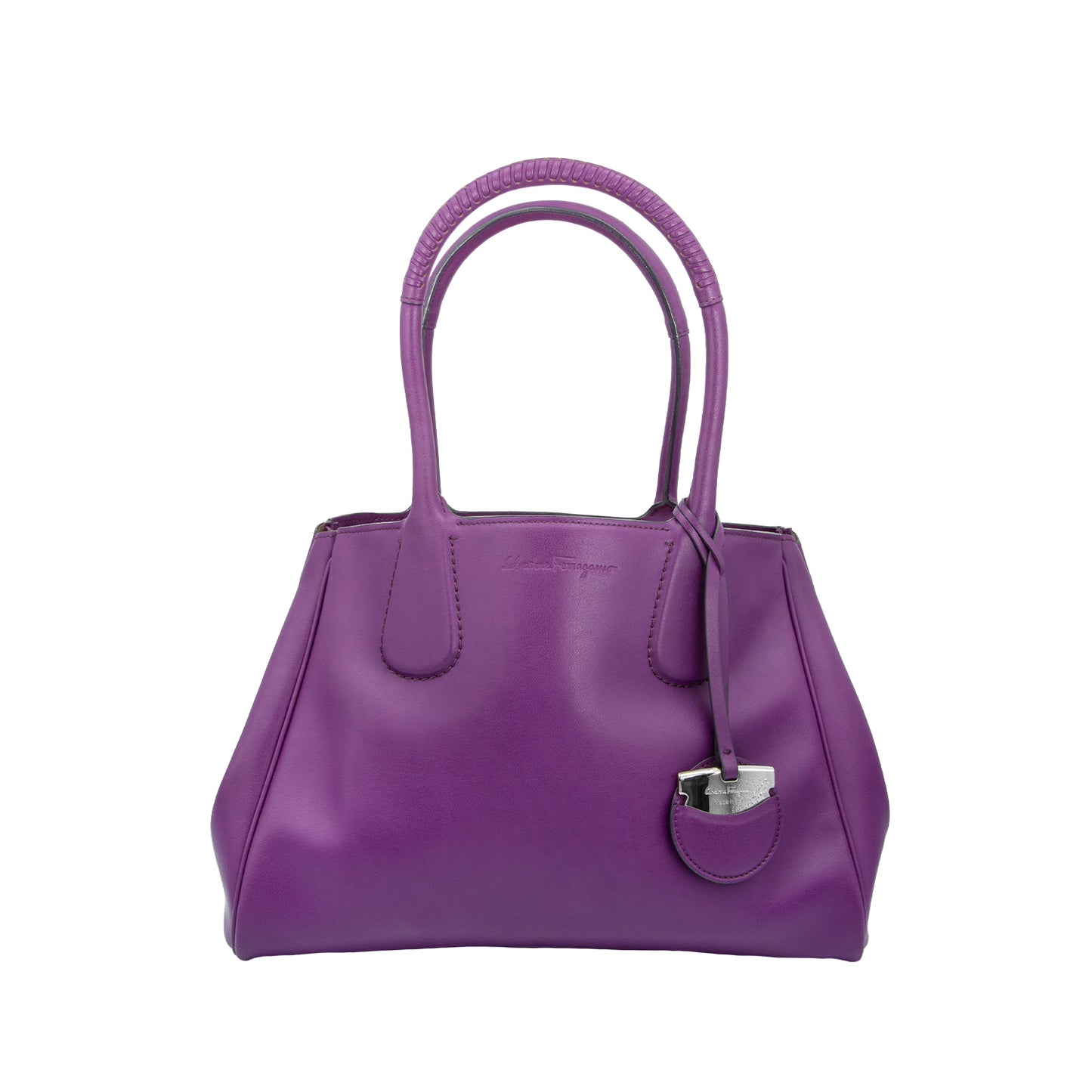 Bolso en piel color morado