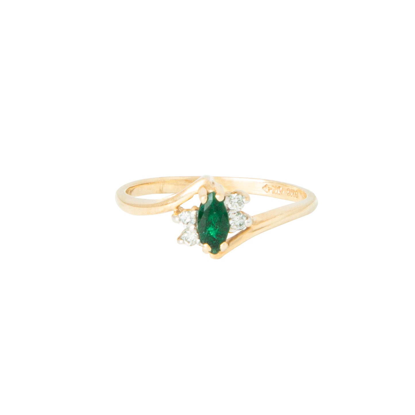 Anillo Con Piedra Verde Esmeralda