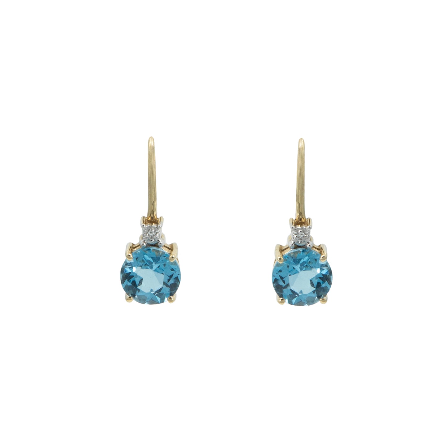 Aretes Colgantes con Piedras Celestes