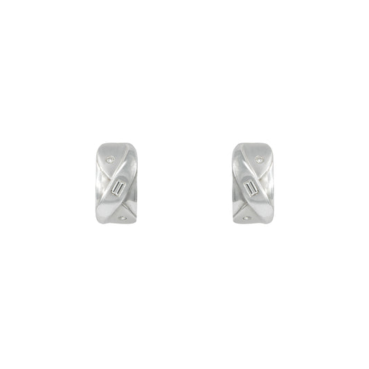 Aretes en Oro Blanco de 14k