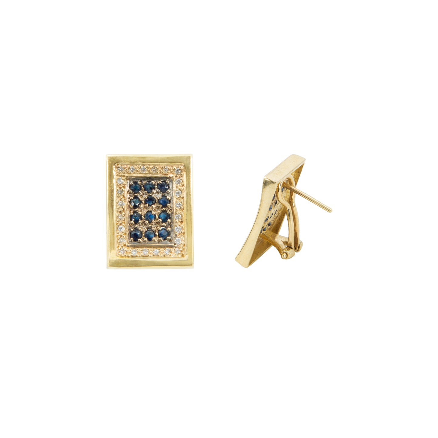 Aretes Diseño Rectangular 14k