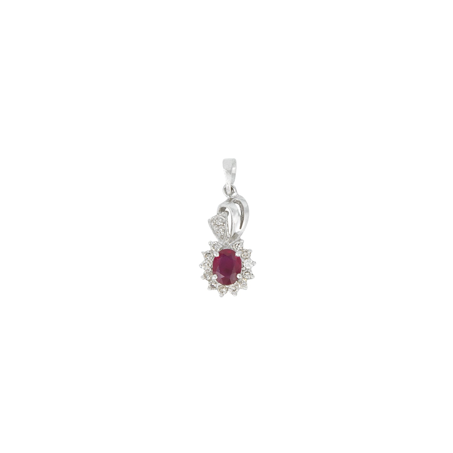 Juego de Aretes y Dije Piedra Rosa