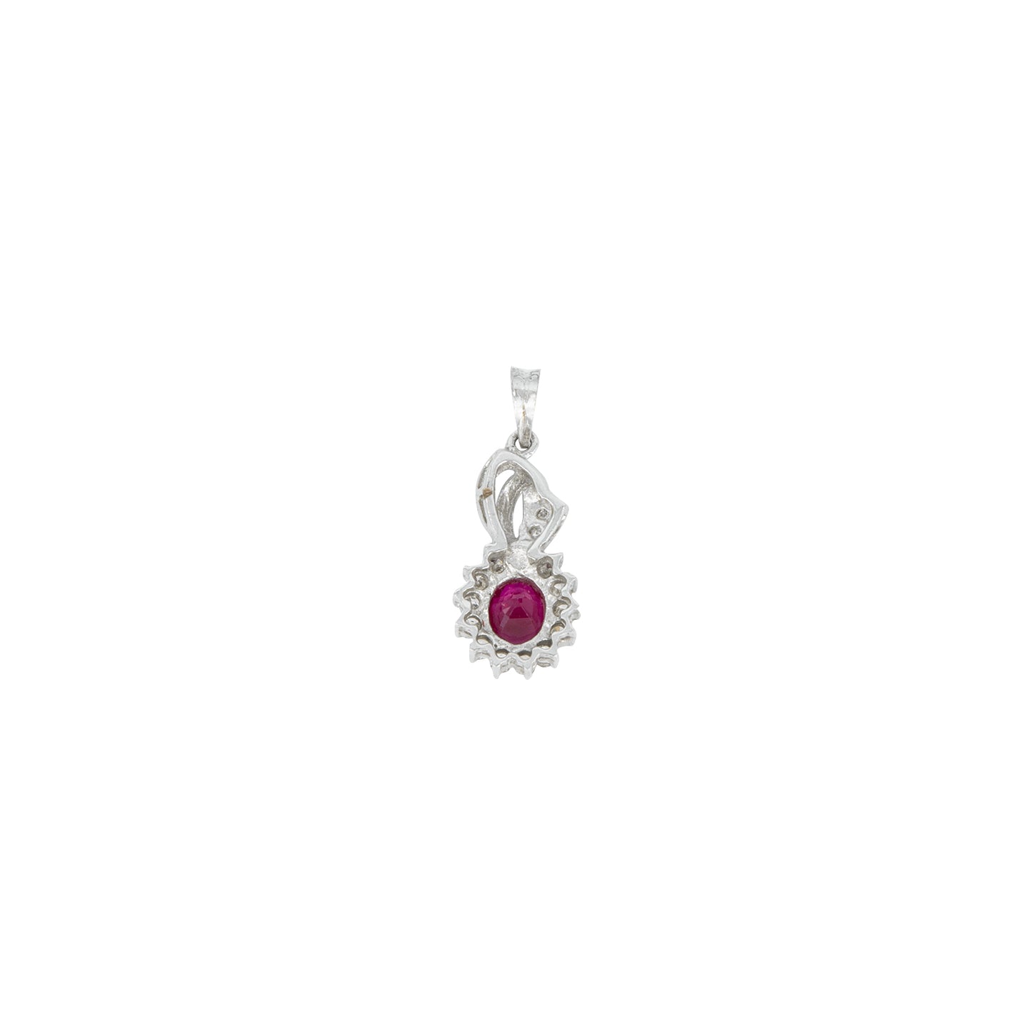 Juego de Aretes y Dije Piedra Rosa