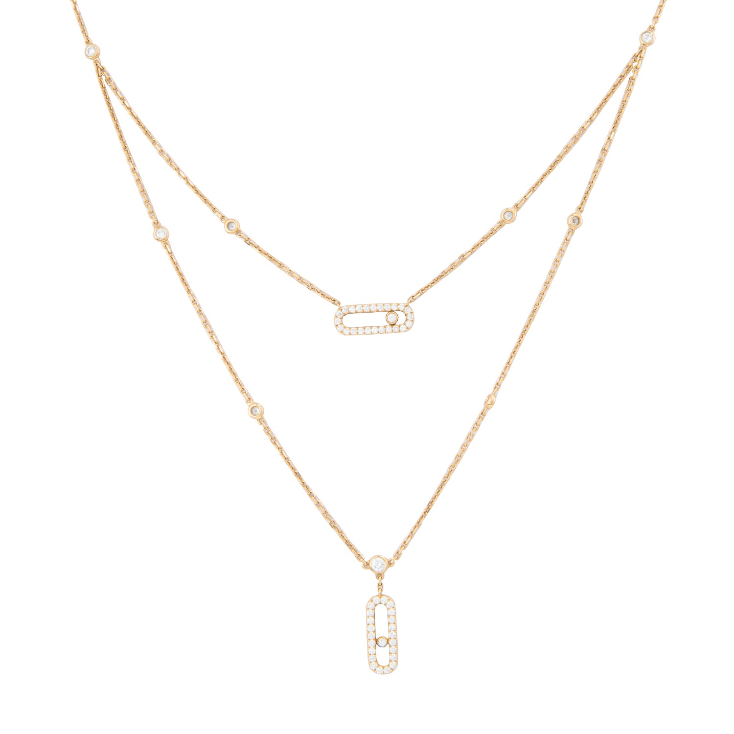 VENDIDO Collar de Oro Rosa y Diamantes - Boutique San Agustín