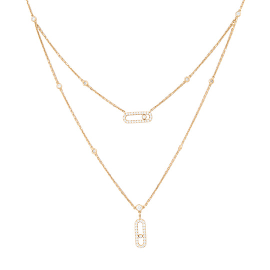 VENDIDO Collar de Oro Rosa y Diamantes