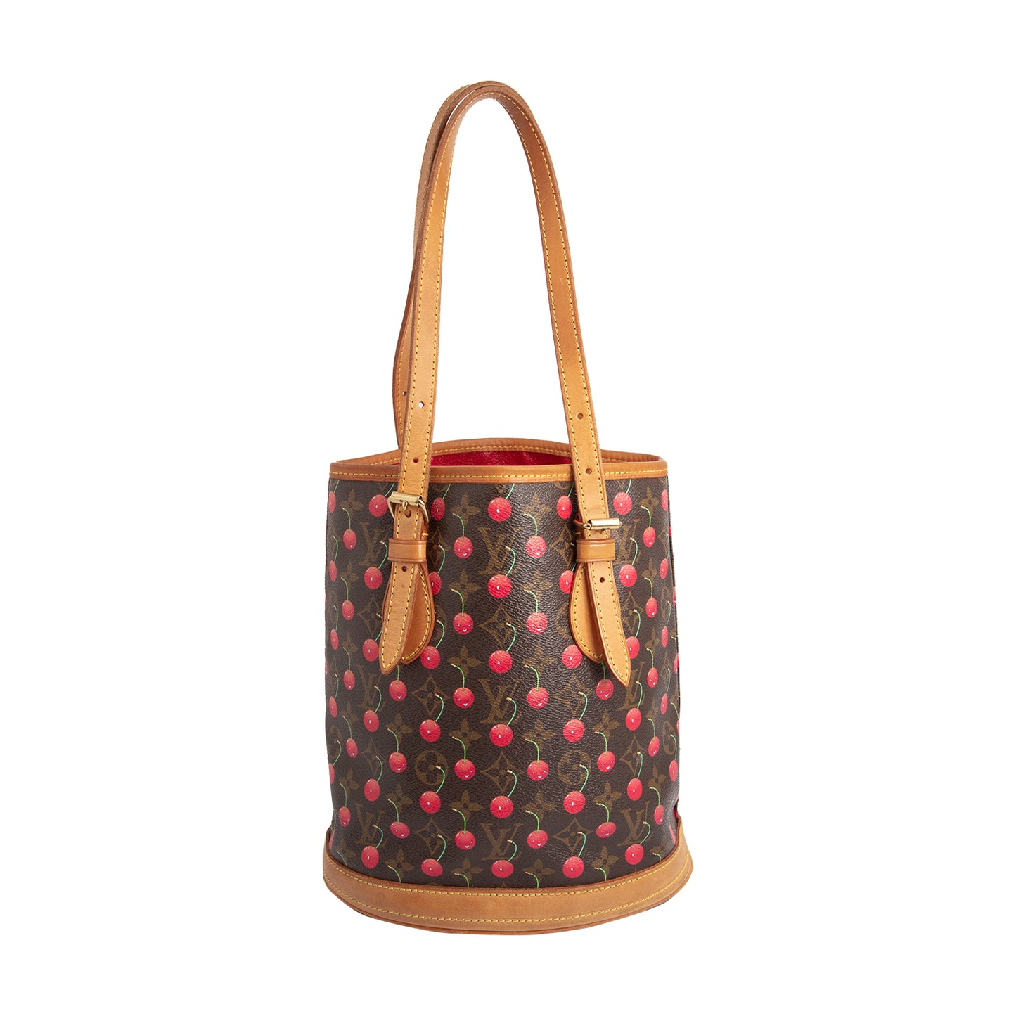 Tote Bucket Cerises Monogram PM