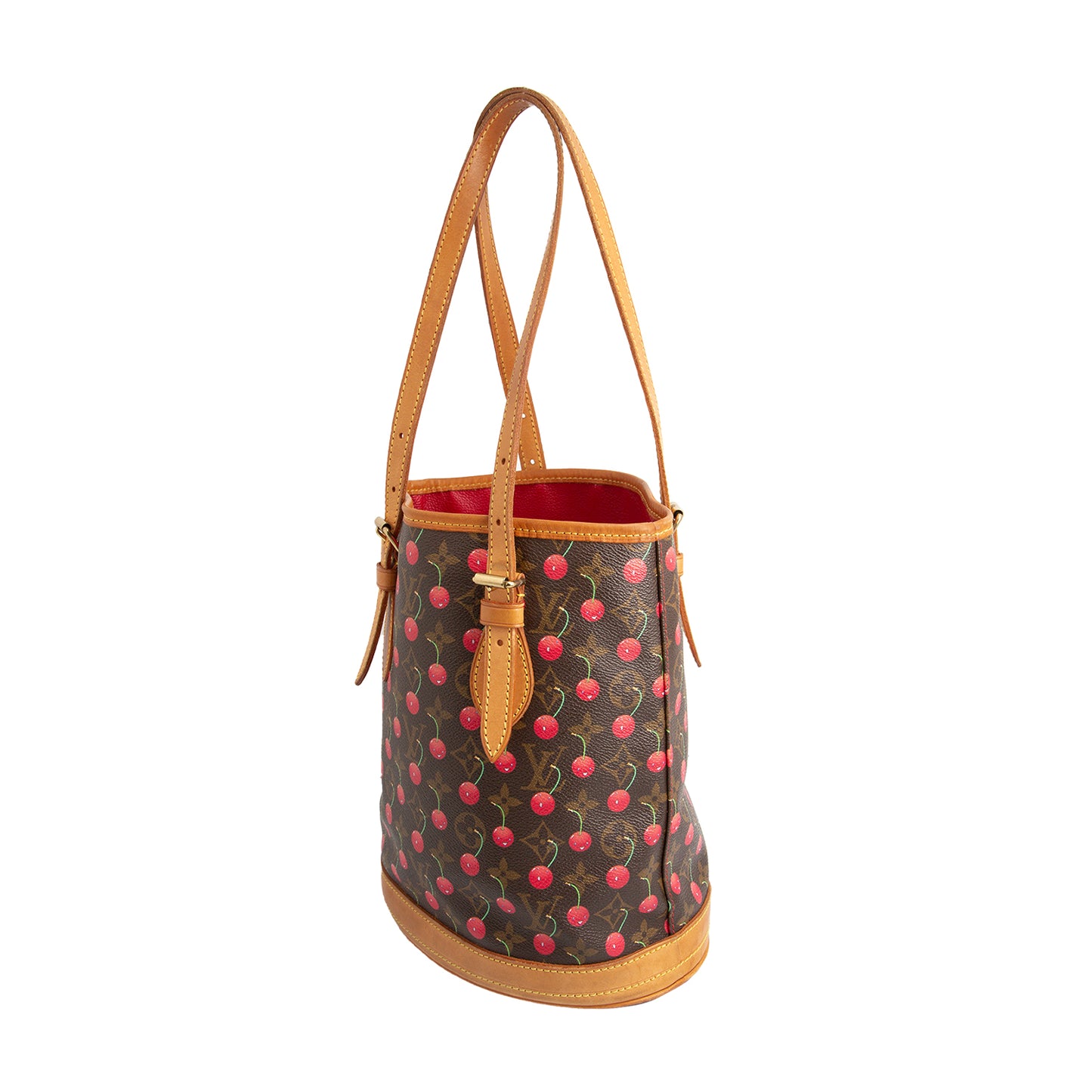 Tote Bucket Cerises Monogram PM