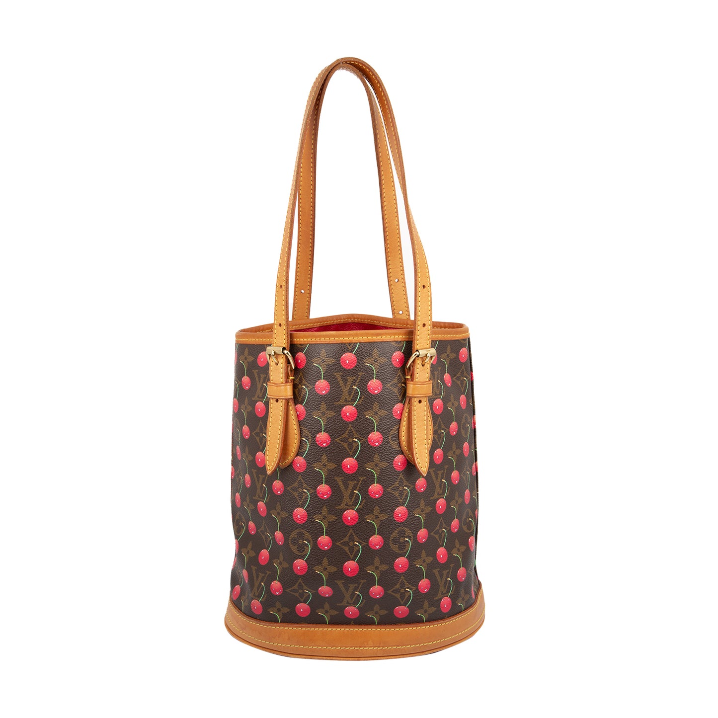 Tote Bucket Cerises Monogram PM