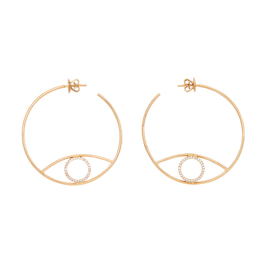 Arracadas en Oro Rosa 18k