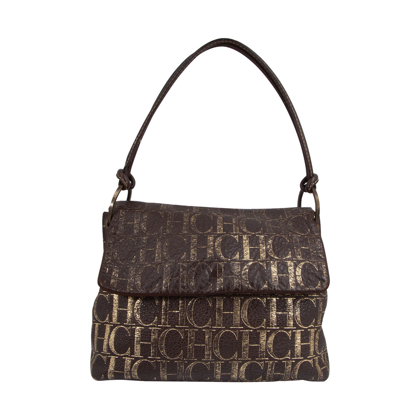 Bolso con Monograma Metálico