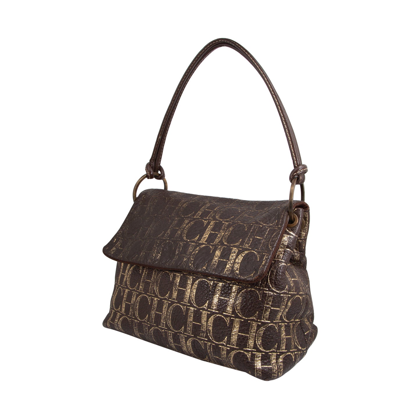 Bolso con Monograma Metálico