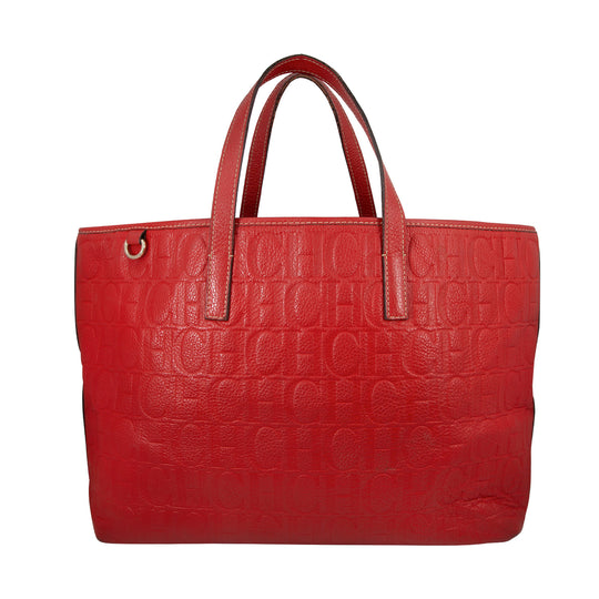 Bolso Tote en Piel Color Rojo