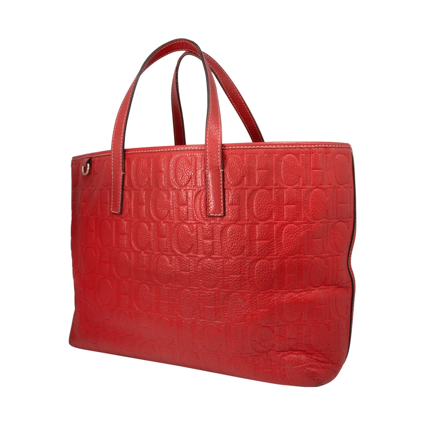 Bolso Tote en Piel Color Rojo