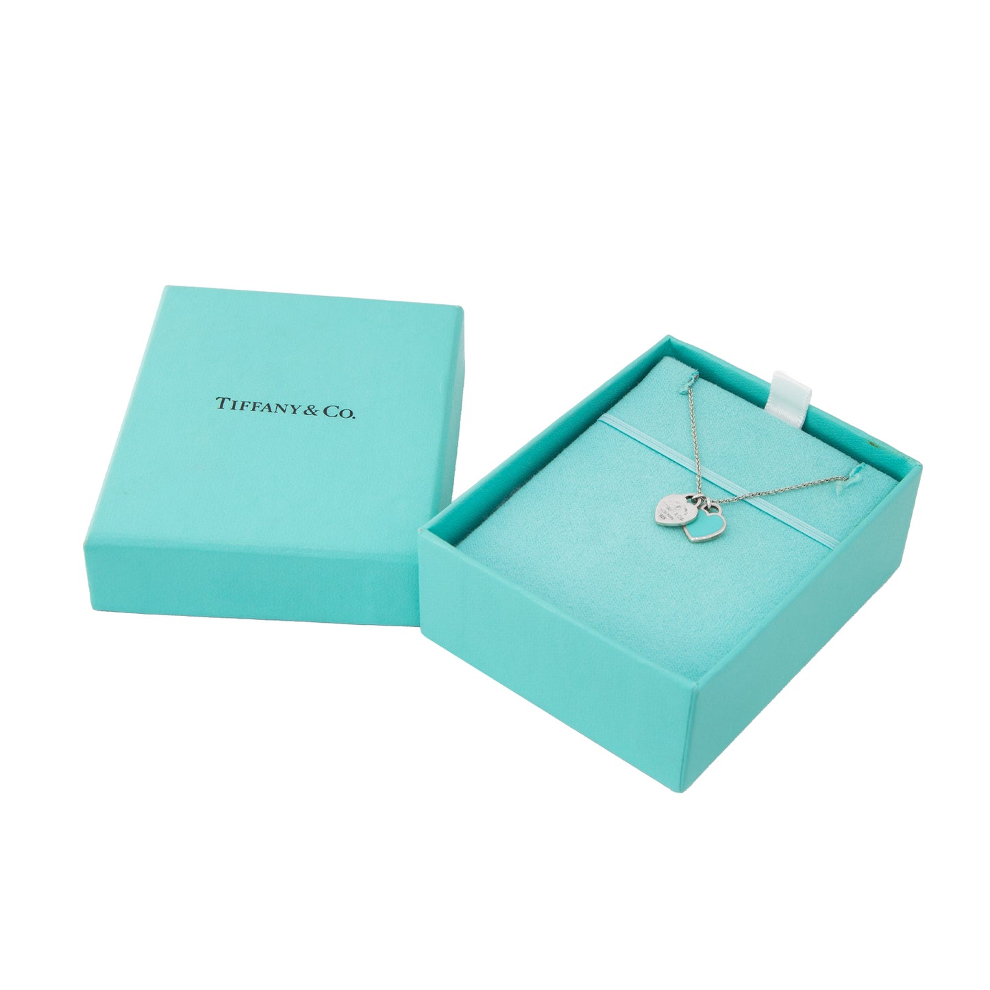 Collar Doble Placa De Corazón