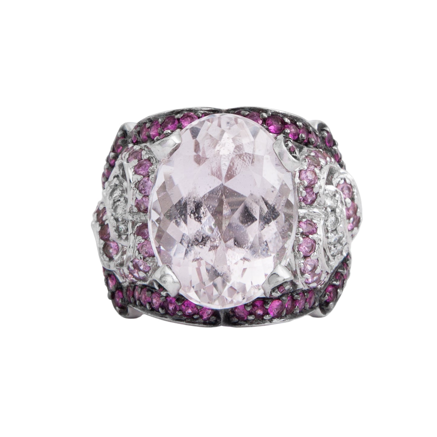 Anillo Diseño Especial Piedra Rosa