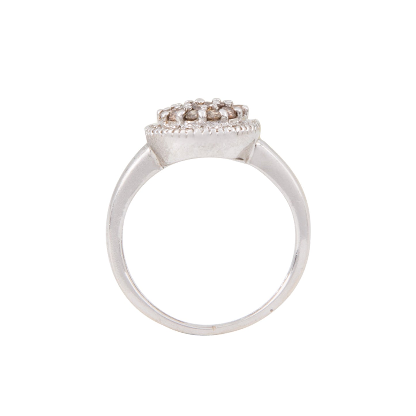 Anillo Redondo Diamantes Champagne