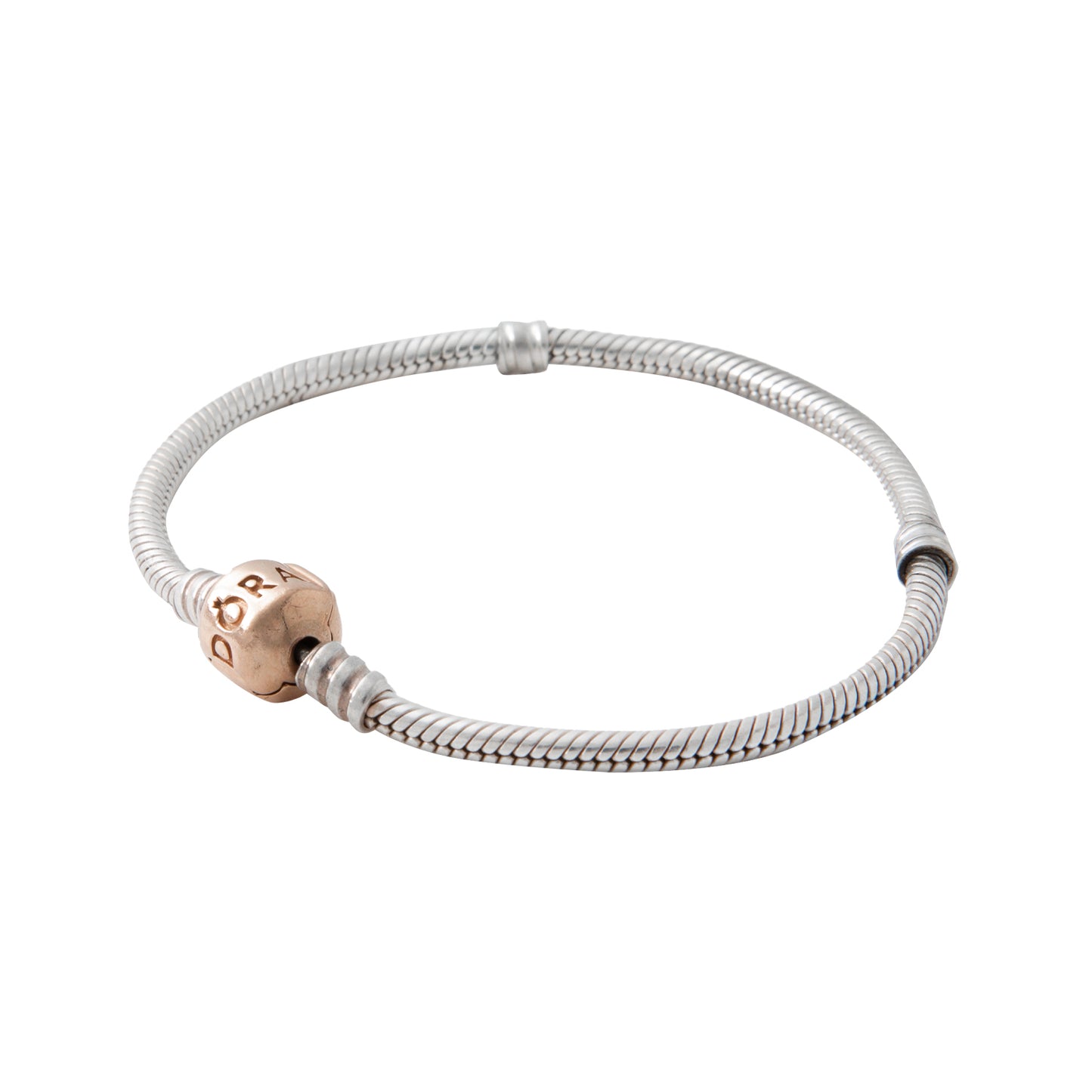 VENDIDO Brazalete Moments con Broche de Barril Recubrimiento en Oro Rosa de 14k
