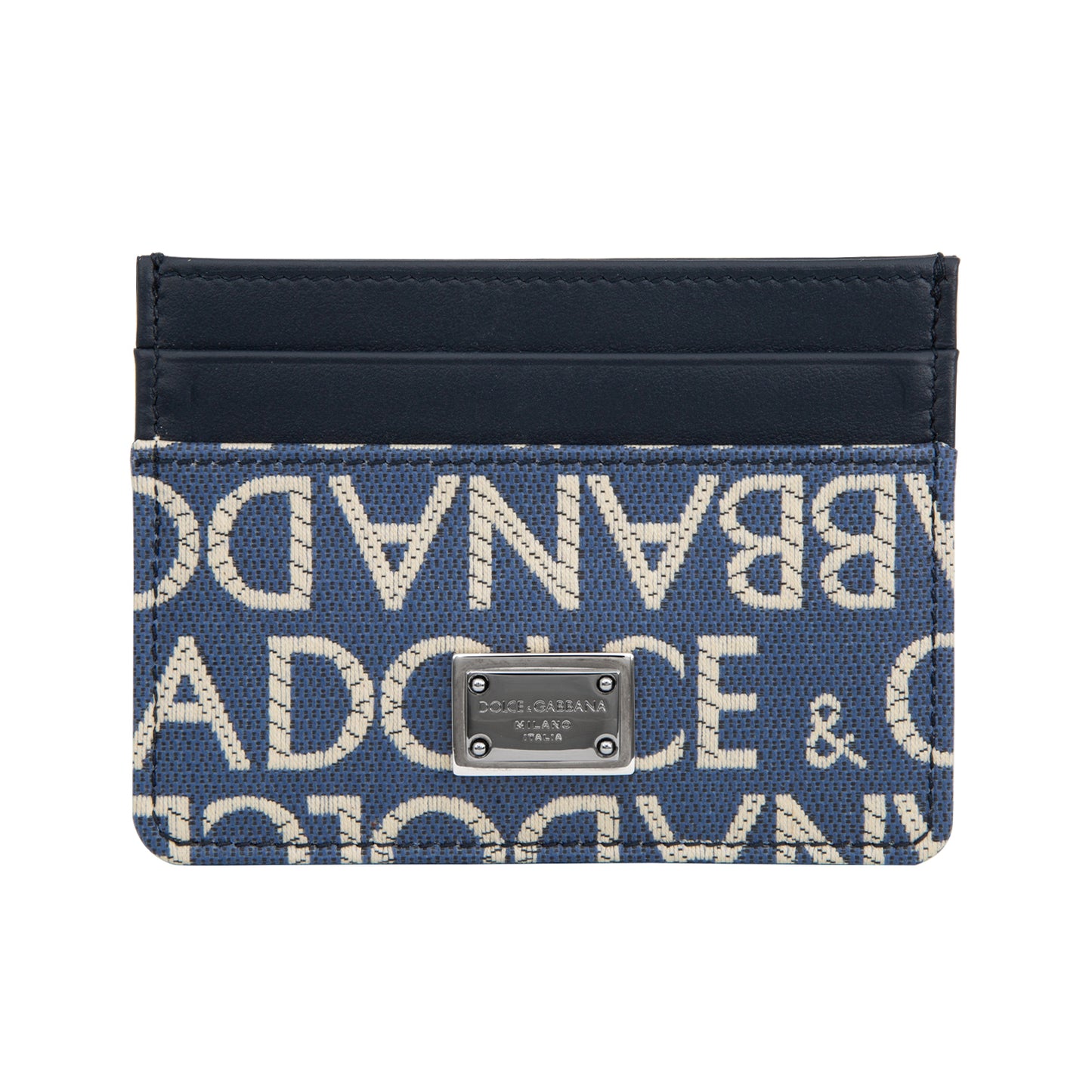 Tarjetero Jacquard revestido en Azul
