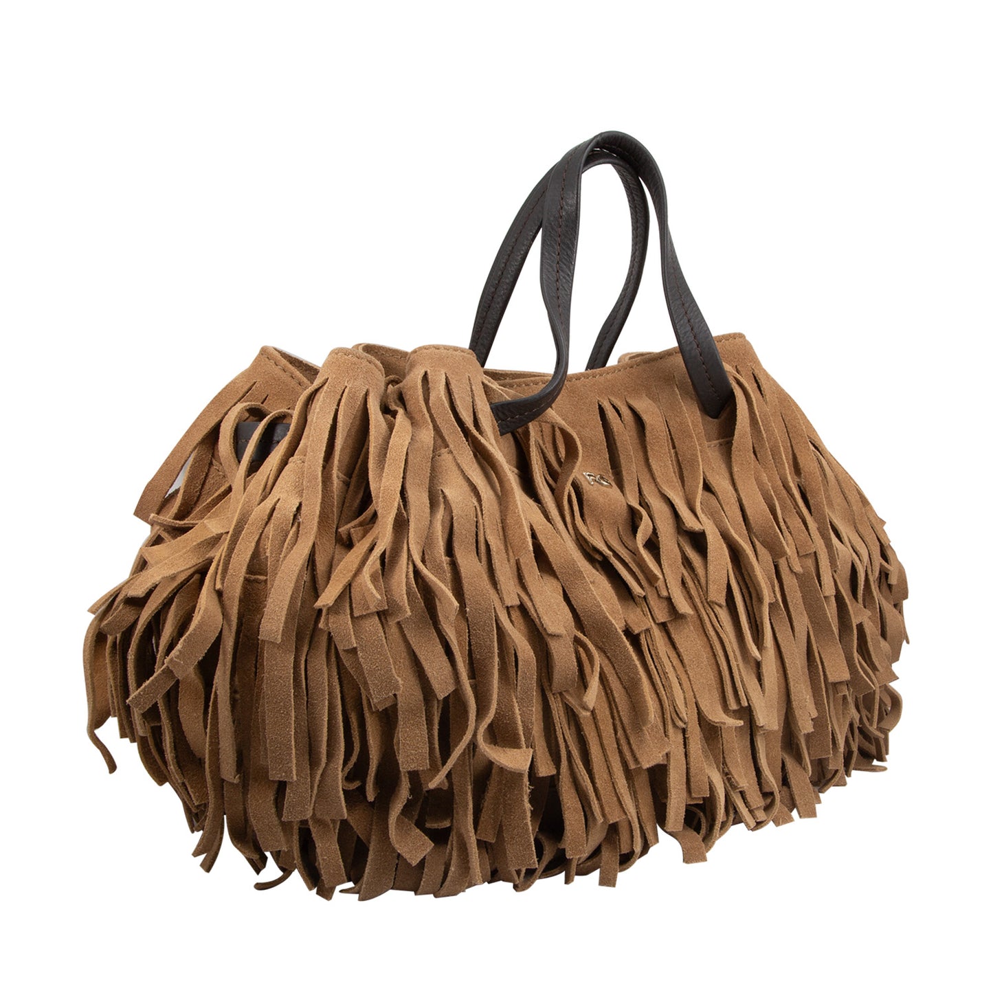 Bolso De Gamuza Con Flecos