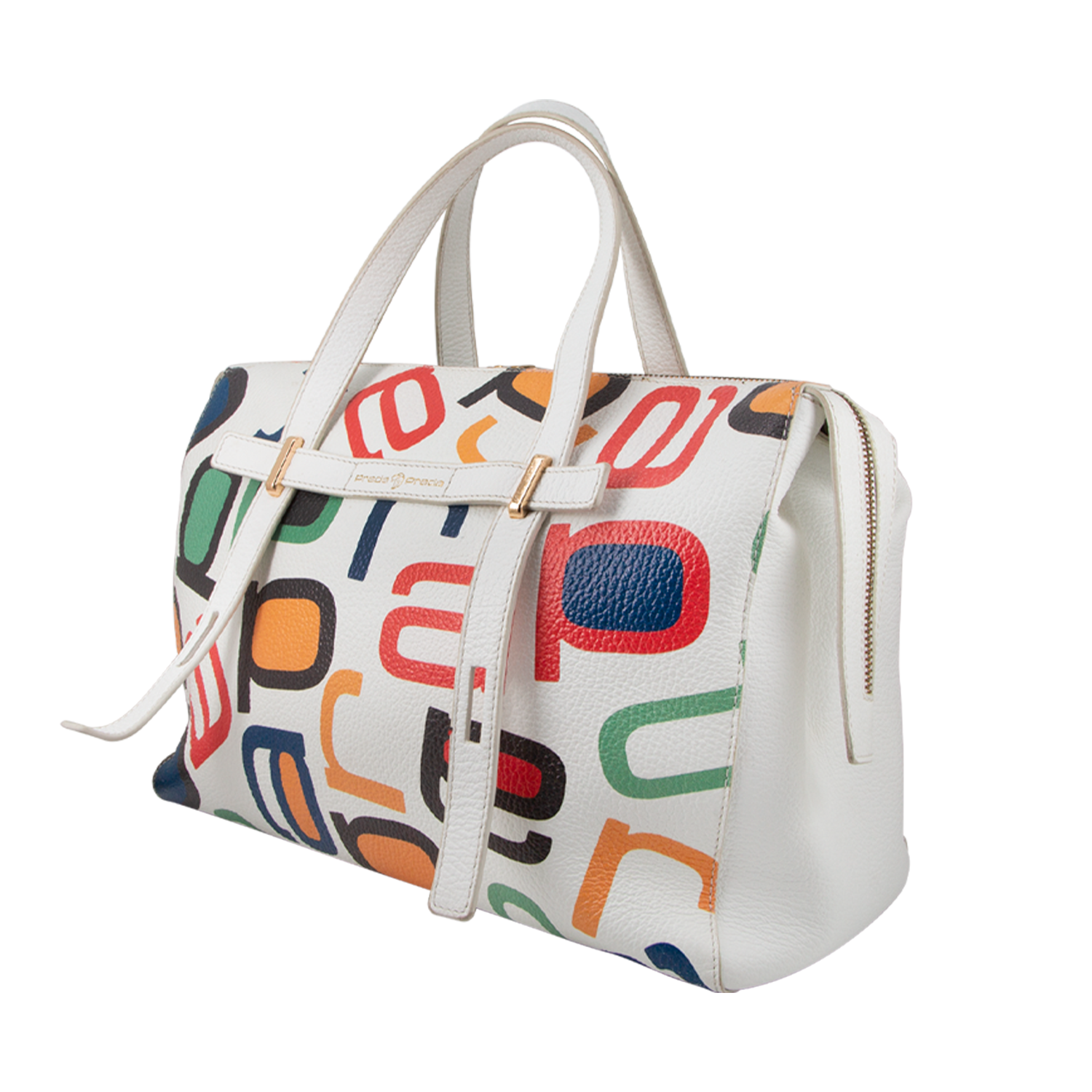 Bolso Tipo Bowling Con Letras Multicolor - Boutique San Agustín