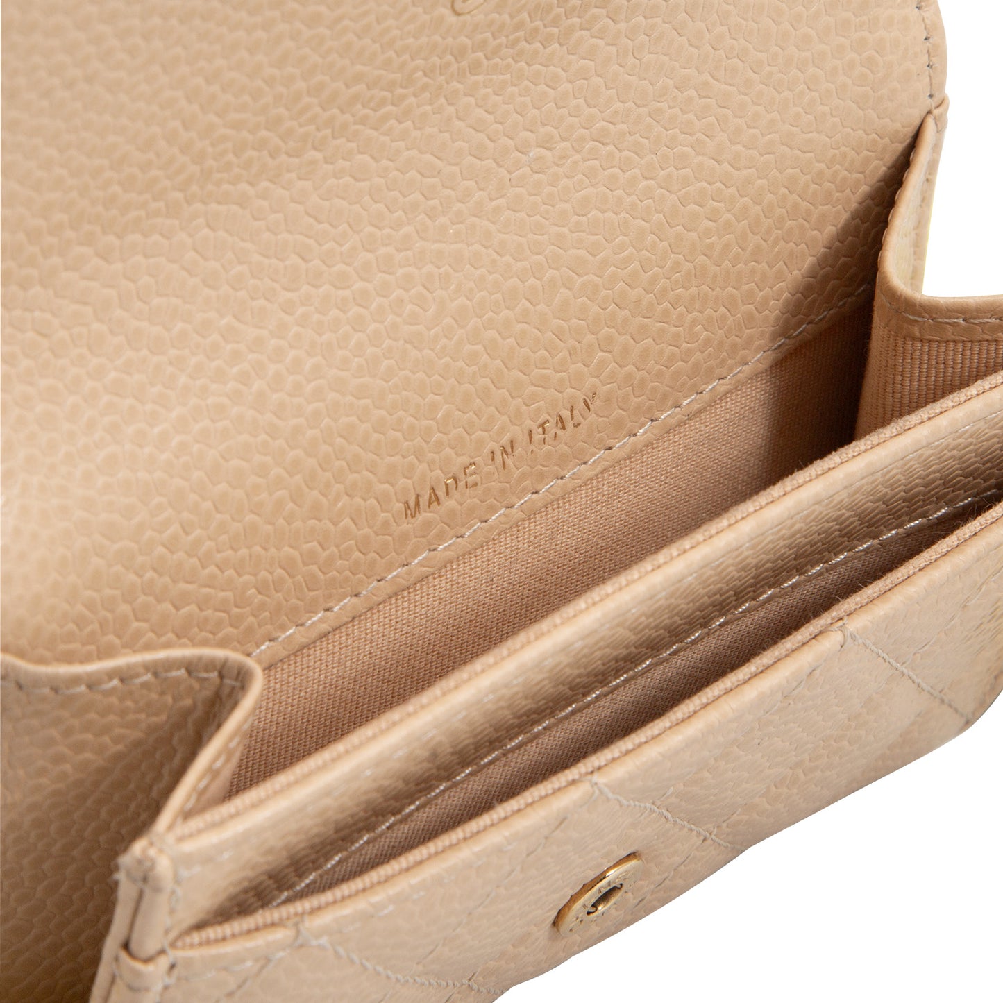 Monedero Clásico Beige