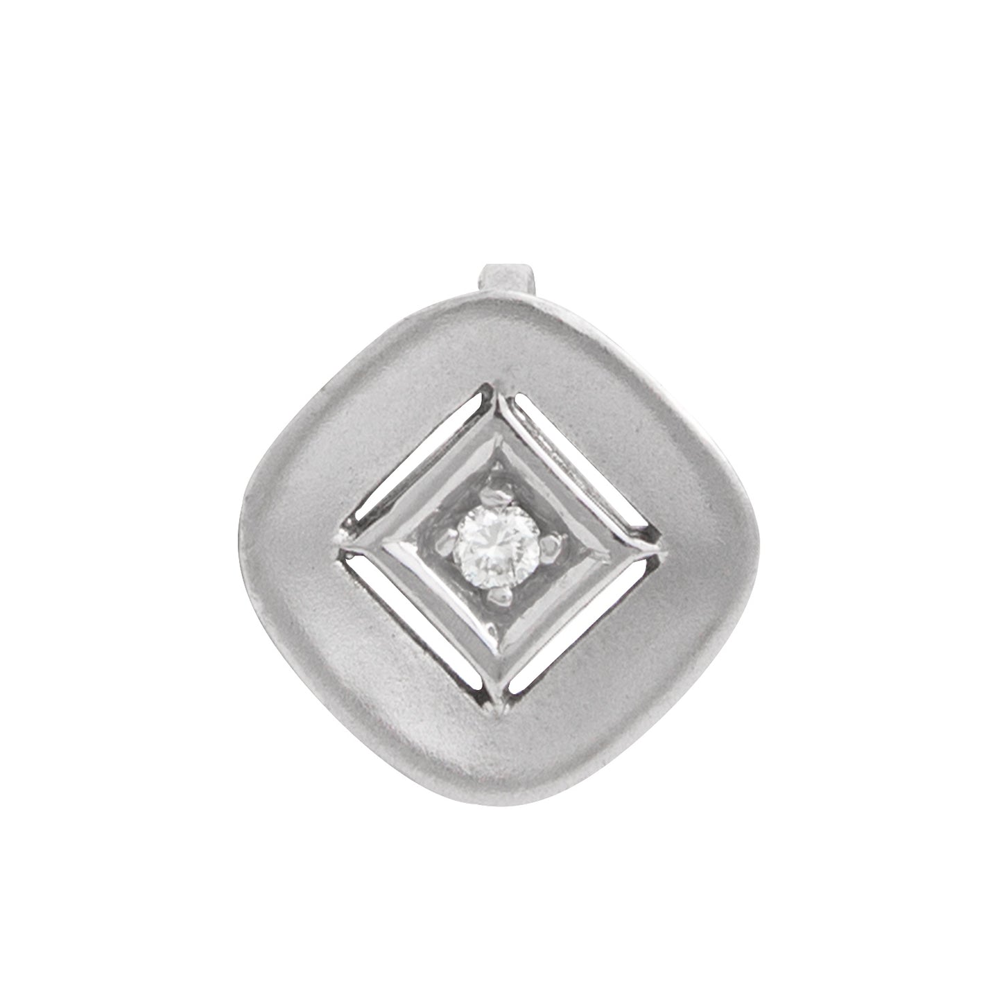 Dije Cuadrado con Diamante .04CT