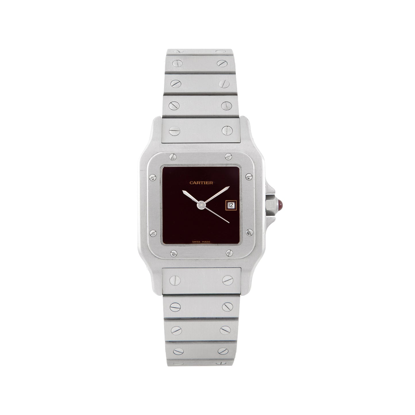 Cartier Santos Burgundy 29mm