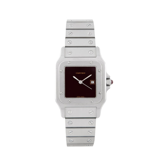 Cartier Santos Burgundy 29mm