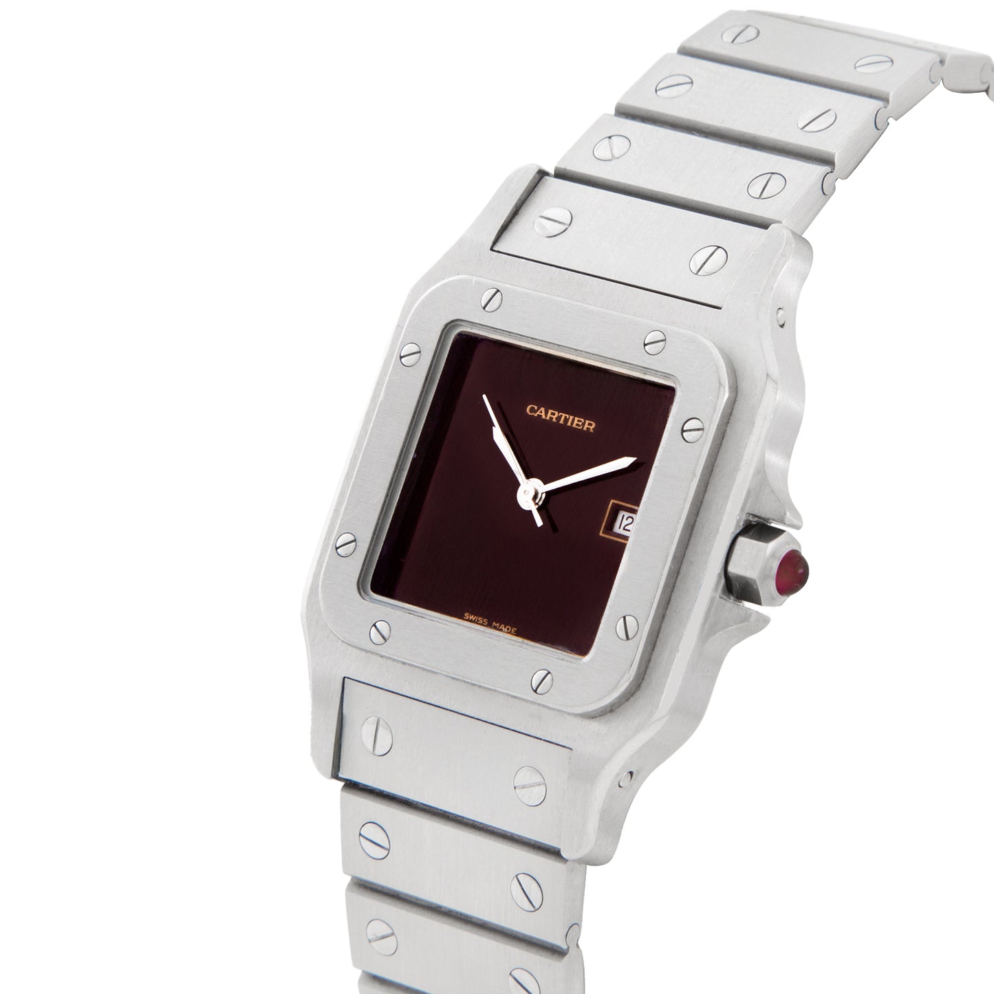Cartier Santos Burgundy 29mm