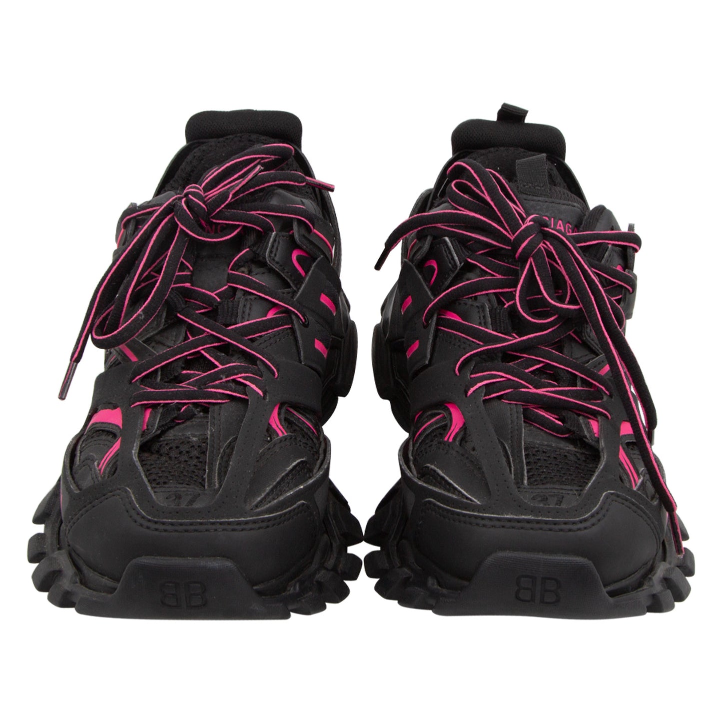 Sneakers Track Washed Negro Rosa