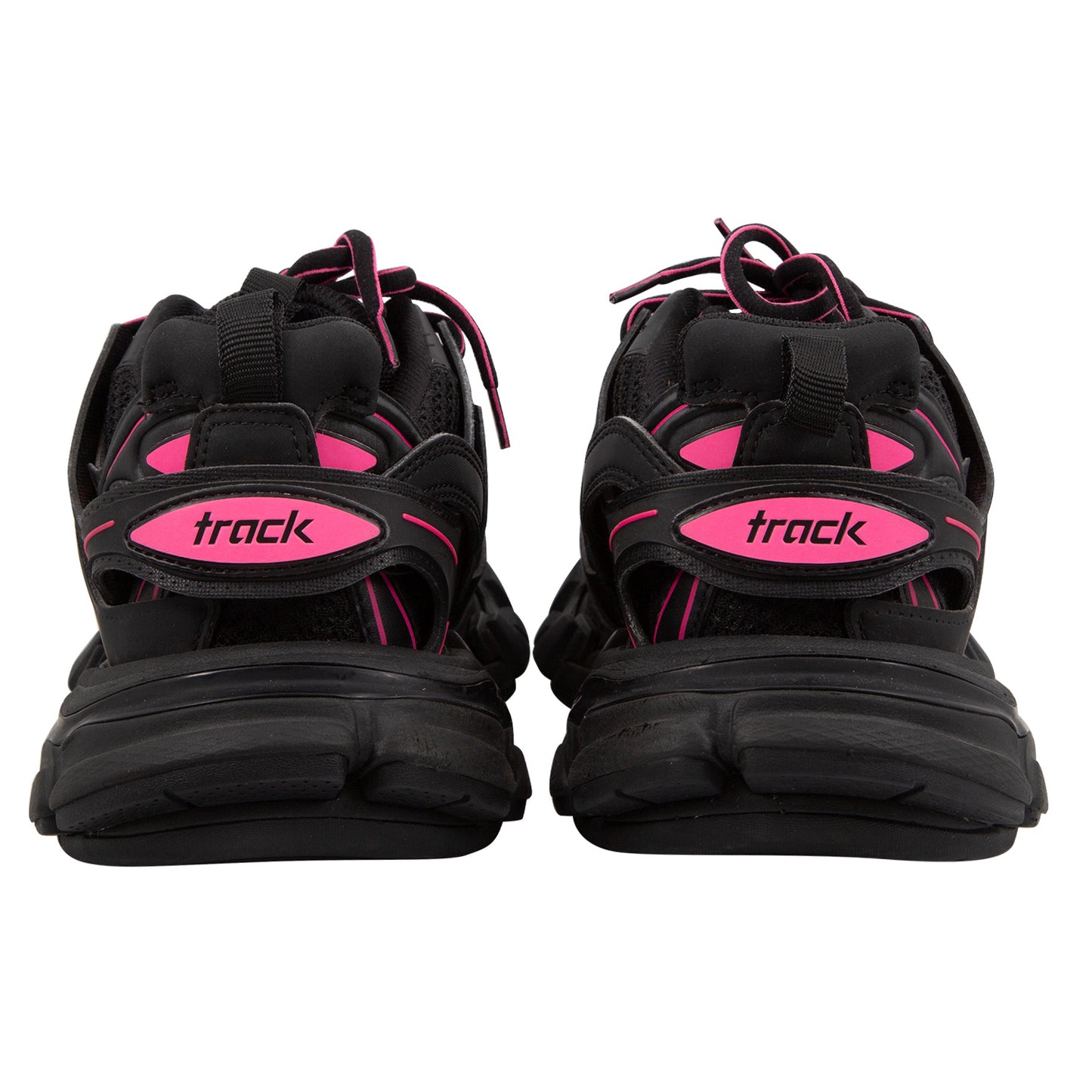 Sneakers Track Washed Negro Rosa