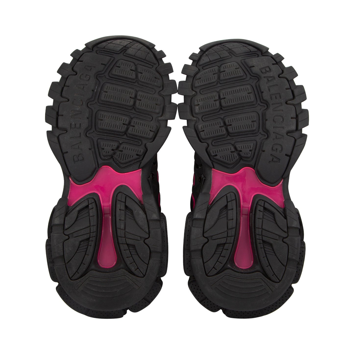 Sneakers Track Washed Negro Rosa