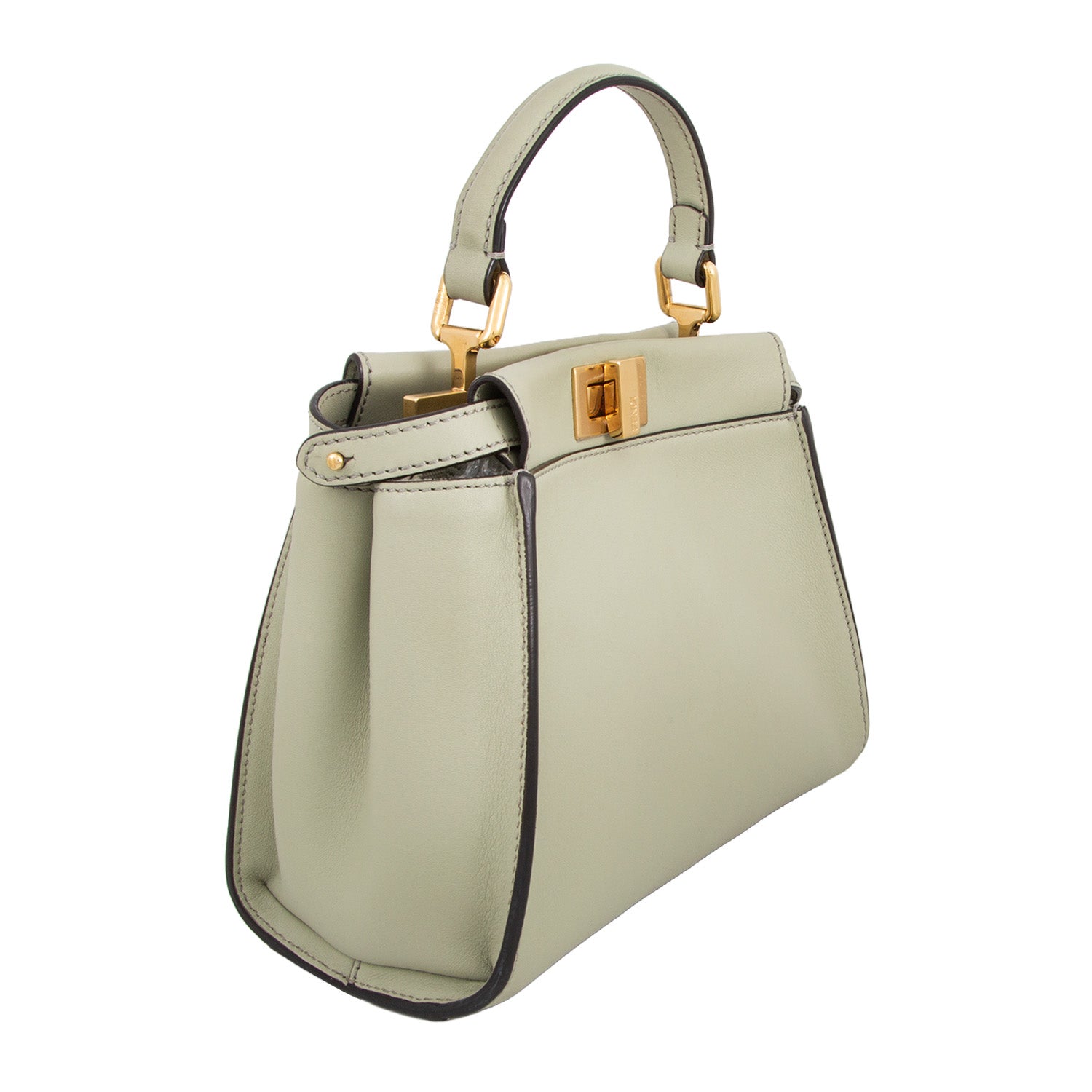 Bolso Vitello Seta Canvas FF Embroidered Mini Peekaboo Iconic Satchel