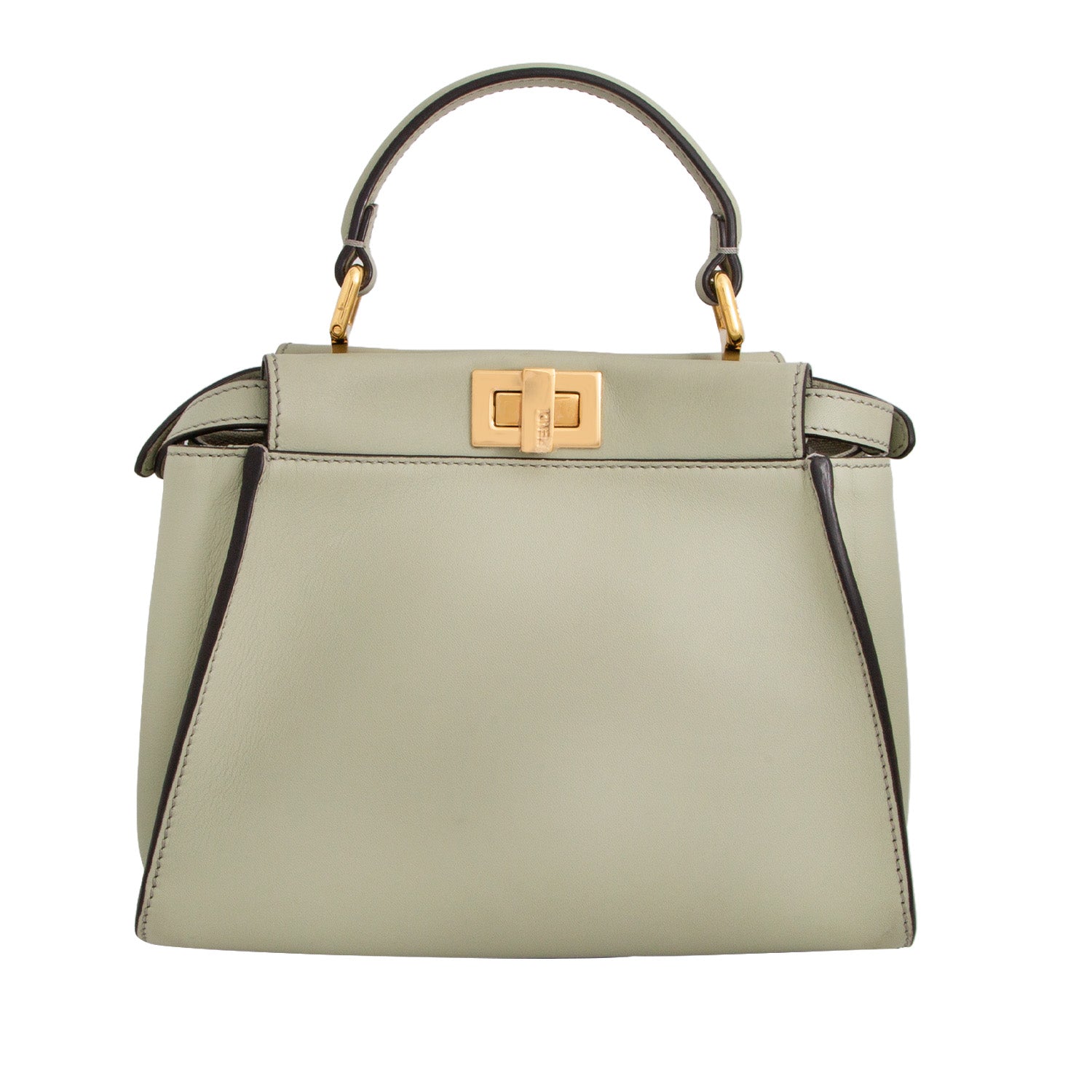 Bolso Vitello Seta Canvas FF Embroidered Mini Peekaboo Iconic Satchel