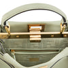 Bolso Vitello Seta Canvas FF Embroidered Mini Peekaboo Iconic Satchel