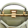 Bolso Vitello Seta Canvas FF Embroidered Mini Peekaboo Iconic Satchel