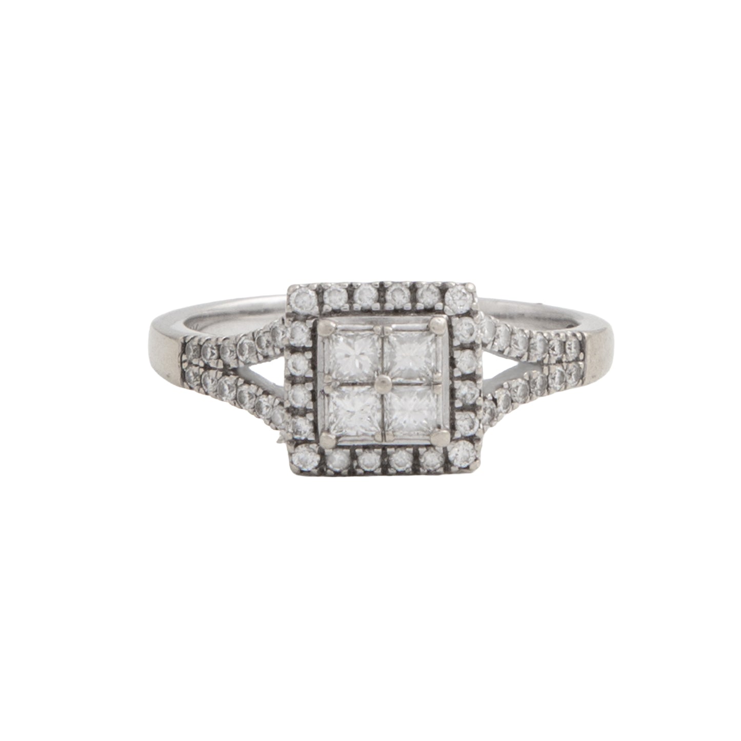 Anillo Racimo Cuadrado