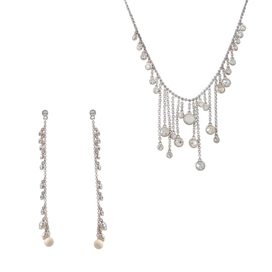 Juego De Collar y Aretes Lampara De Araña