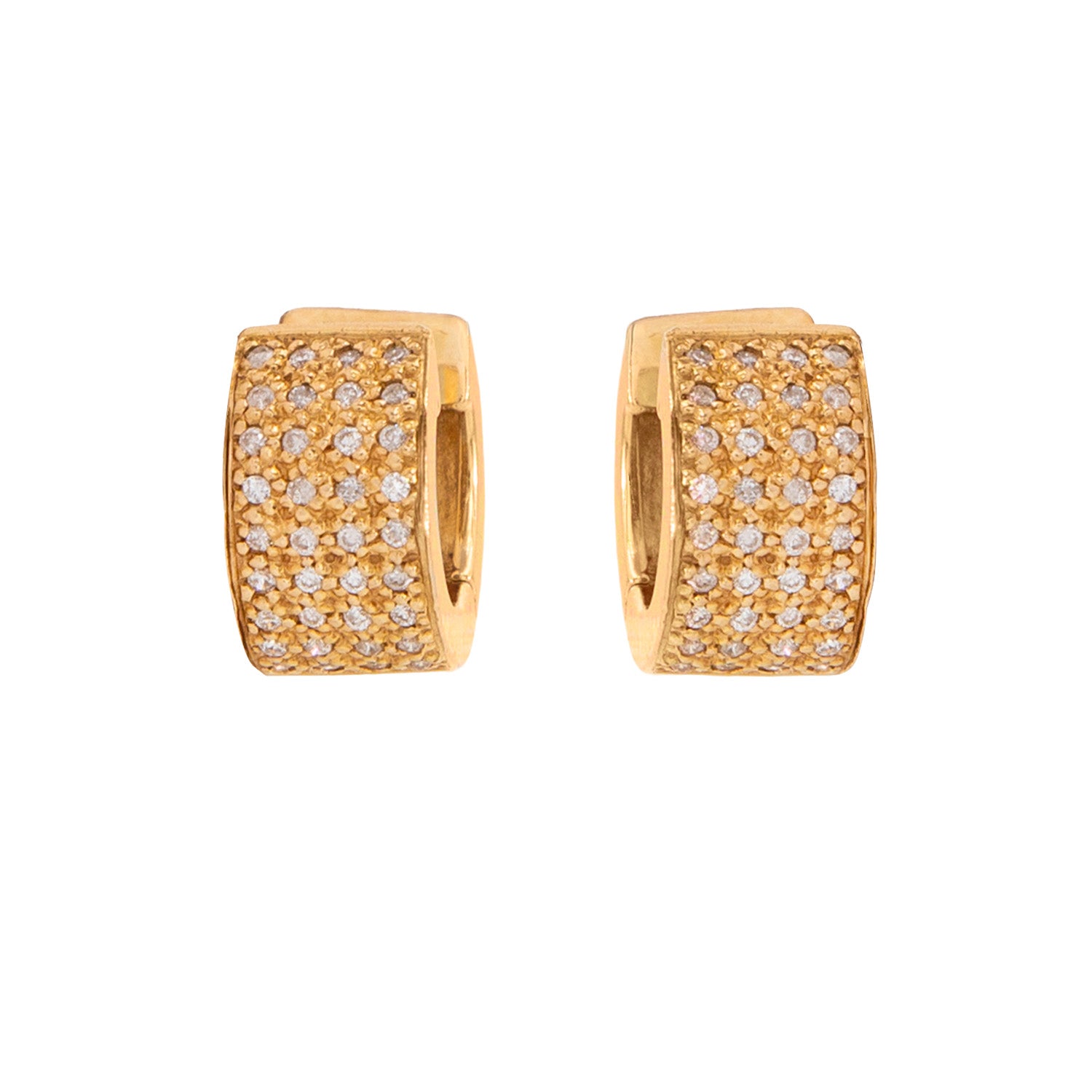 Aretes Huggies Oro Amarillo