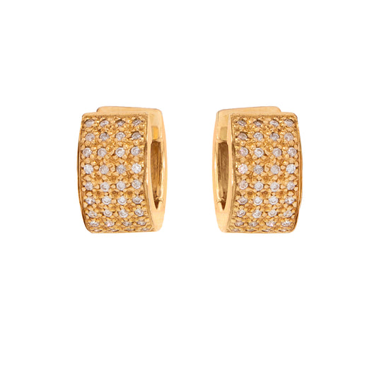 Aretes Huggies Oro Amarillo