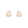 Aretes Triangulares con Perlas y Diamantes