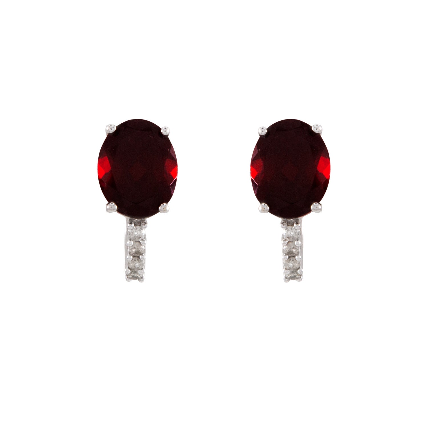 Aretes Piedra Granate 14k
