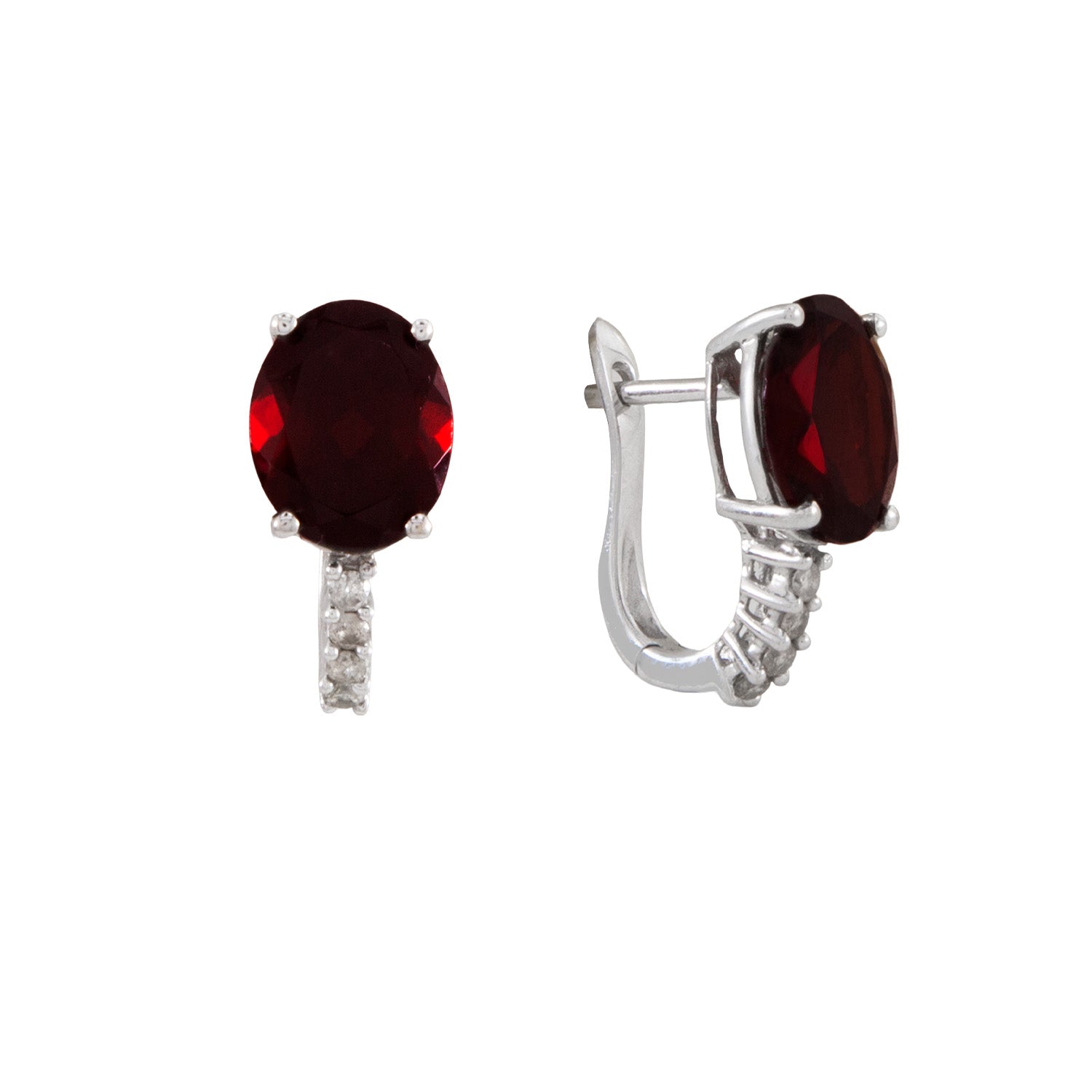 Aretes Piedra Granate 14k