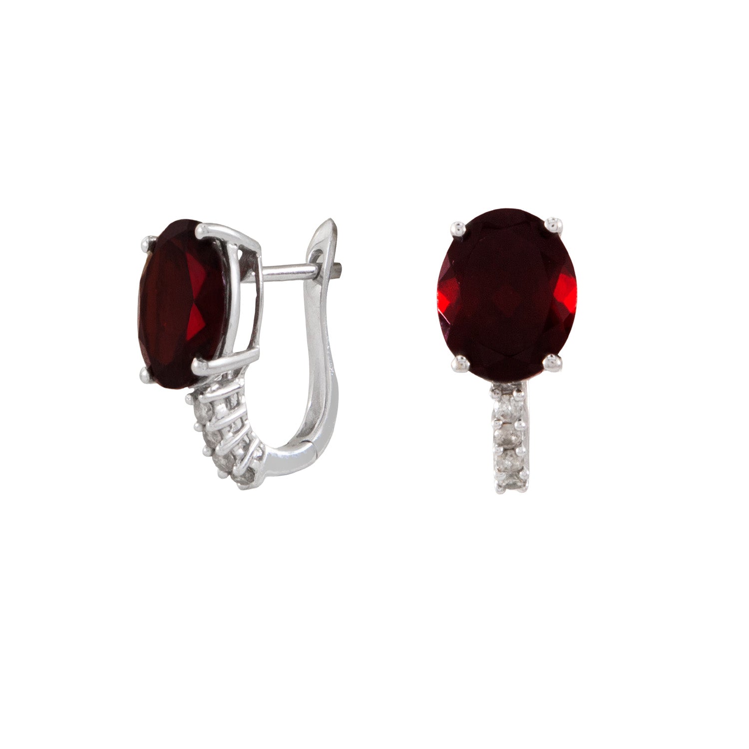Aretes Piedra Granate 14k
