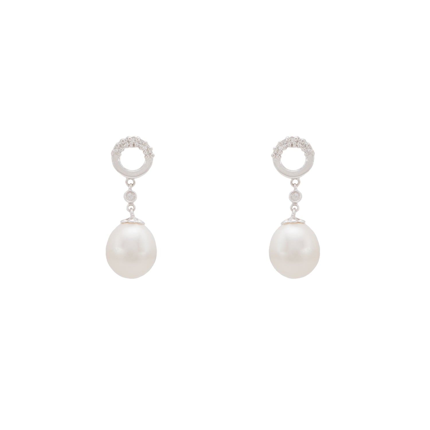 Aretes Colgantes de Perla